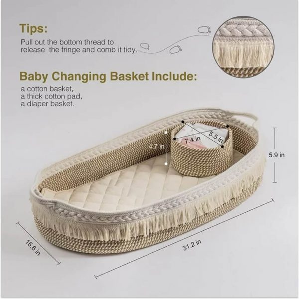 Rolife Cotton Baby Changing Basket