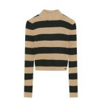 Basic mock turtleneck sweater with slits