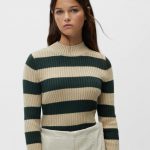 Basic mock turtleneck sweater with slits