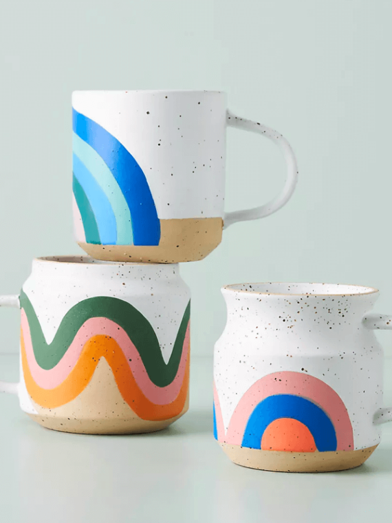 Pottery Rainbow Mug