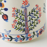 White Ceramic Flower Mug