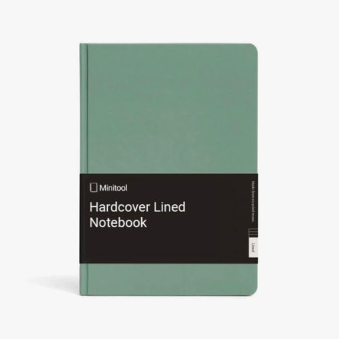 Green Hardcover Lined Notebook
