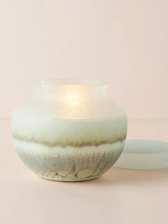 Large Glass Candle