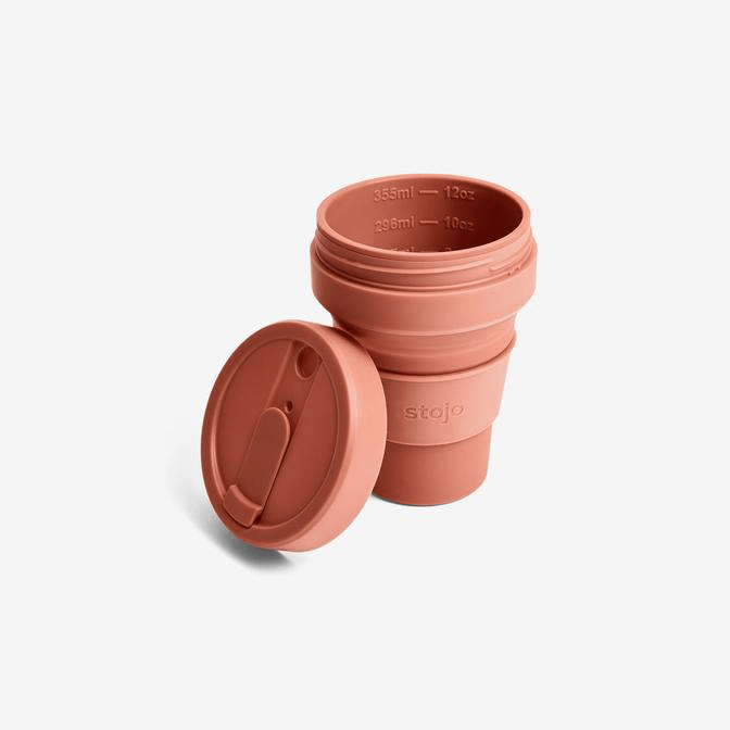 Stojo silicone collapsible 12oz cup nutmeg