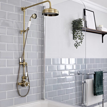 Brushed Gold Traditional Shower