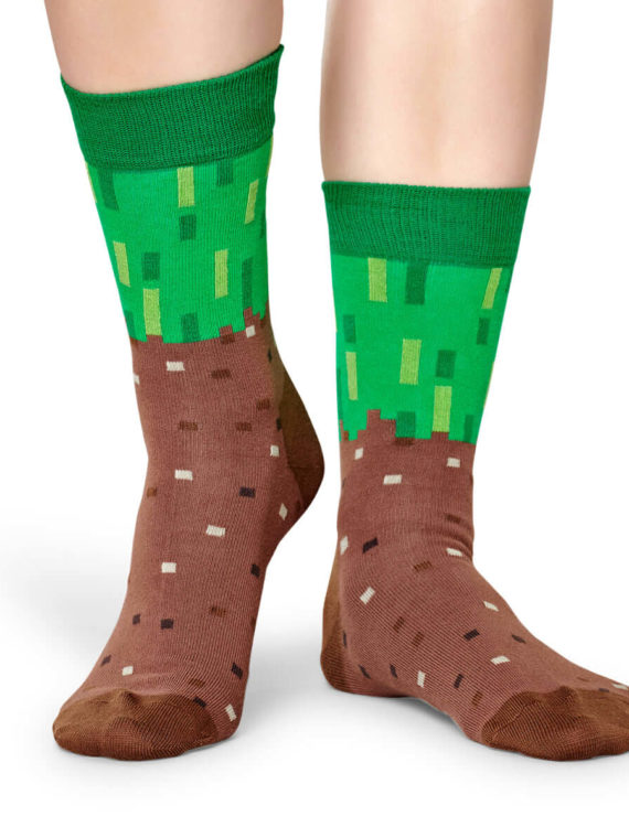 Grass Pixel Sock