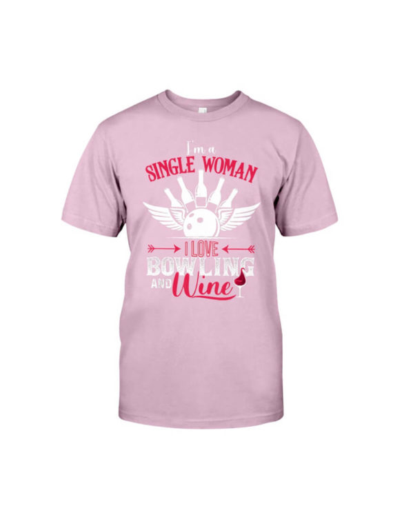 I'm A Simple Woman I Love Bowling And Wine Classic T-Shirt